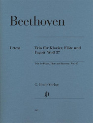Beethoven: Trio For Piano, Flute And Bassoon WoO 37 (noty na příčnou flétnu, fagot, klavír)