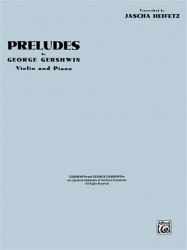 George Gershwin, Jascha Heifetz: Preludes (noty na housle, klavír)
