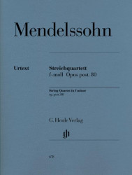 Felix Mendelssohn: String Quartet F Minor Op. Posth. 80 (noty pro smyčcový kvartet)