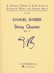 Samuel Barber: String Quartet, Op. 11 - Score (noty pro smyčcový kvartet)