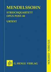 Felix Mendelssohn: String Quartet F Minor Op. Posth. 80 - Study Score (noty pro smyčcový kvartet)