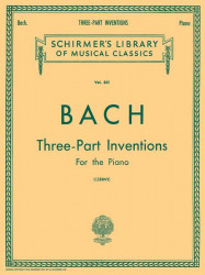 Johann Sebastian Bach: 15 Three-Part Inventions (noty na klavír)
