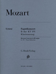 Wolfgang Amadeus Mozart: Bassoon Concerto B Flat KV191 (noty na fagot, klavír)