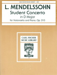 L. Mendelssohn: Student Concerto In D Major, Op. 213 (noty na violoncello, klavír)