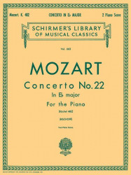 W.A. Mozart: Concerto No. 22 in Eb, K.482 (noty na čtyřruční klavír)