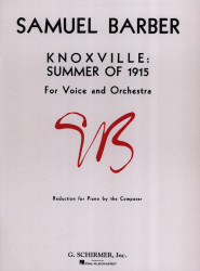 Samuel Barber: Knoxville - Summer of 1915 (noty na zpěv, klavír)