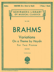 Johannes Brahms: Variations on a Theme by Haydn, Op. 56b (noty na čtyřruční klavír)