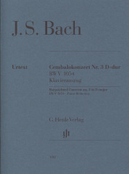 Johann Sebastian Bach: Harpsichord Concerto no. 3 D major BWV 1054 (noty na klavír, cembalo)