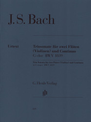 J.S. Bach: Triosonata in G major BWV 1039 (noty na 2 příčné flétny, basso continuo)