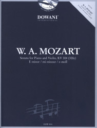 W.A. Mozart: Sonata in E moll KV 304 (noty na housle, klavír) (+audio)