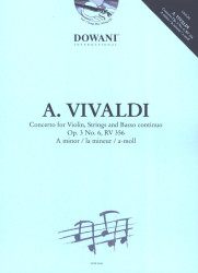 Antonio Vivaldi: Concertino Op. 3 No. 6, RV 356 in A Minor (noty na housle, klavír) (+audio)