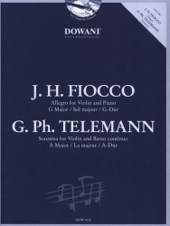 Fiocco, Telemann: Allegro in G Major & Sonatina in A Major (noty na housle, klavír) (+audio)