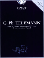 Georg Philipp Telemann: Sonata, TWV 41:g3 in G minor (noty na příčnou flétnu, basso continuo) (+audio)