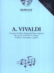 Antonio Vivaldi: Concerto Op.10 No.2 RV 439 La Notte in G Minor (noty na příčnou flétnu, klavír) (+audio)
