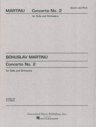 Bohuslav Martinů: Concerto No.2 For Cello And Orchestra (noty na violoncello, klavír)