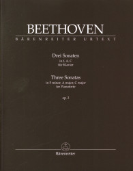 Beethoven: 3 Piano Sonatas Op.2 In F minor, A major, C major (noty na klavír)