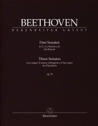Beethoven: 3 Sonatas In G Major, D Minor & E-Flat Major Op. 31 (noty na klavír)