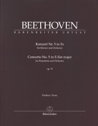 Beethoven: Concerto No.5 In E-flat Op.73 - Emperor For Piano and Orchestra (noty, partitura)