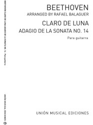 Beethoven: Claro De Luna Adagio De Sonata No.14 Op.27 No.2 (noty na kytaru)