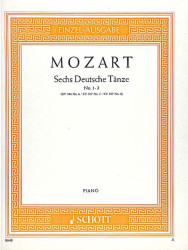 W.A. Mozart: Six German Dances No. 1-3 (noty na klavír)