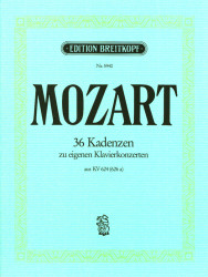 W.A. Mozart: 36 Kadenzen Zu eigenen Klavierkonzerten aus KV 624 (626a) (noty na klavír)