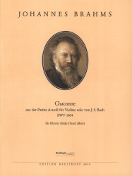 Johannes Brahms: Chaconne Aus BWV 1004  D-moll (noty na klavír)