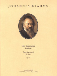 Johannes Brahms: 3 Intermezzi op. 117 (noty na klavír)