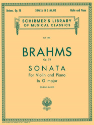 Johannes Brahms: Sonata in G Major, Op. 78 (noty na housle, klavír)