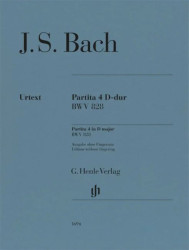 Johann Sebastian Bach: Partita 4 D Major BWV 828 without fingerings (noty na klavír)