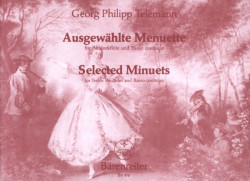 Georg Philipp Telemann: Selected Minuets (noty na altovou zobcovou flétnu, klavír)
