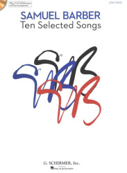 Samuel Barber: 10 Selected Songs - Low Voice (noty na zpěv, klavír)(+audio)