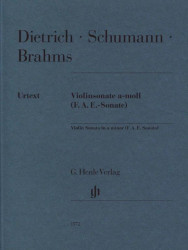 Dietrich, Schumann, Brahms: Violin Sonata a minor - F. A. E. Sonata (noty na housle, klavír)