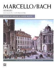 Marcello / Bach: Adagio from Concerto No. 3 in D minor (noty na klavír)