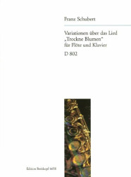 Franz Schubert: Trockne Blumen D 802 (noty na příčnou flétnu, klavír)