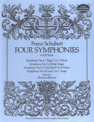 Franz Schubert: 4 Symphonies 4-5-8-9 (noty, partitura)