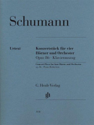 Robert Schumann: Concert Piece For 4 Horns And Orchestra Op.86 (noty na 4 lesní rohy, klavír)