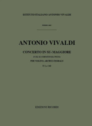 Antonio Vivaldi: Concerto in Si b Maggiore RV 363 (noty na housle, smyčcový orchestr, partitura)