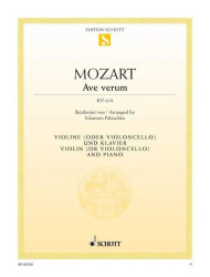 Wolfgang Amadeus Mozart: Ave Verum KV 618 (noty na housle, klavír)