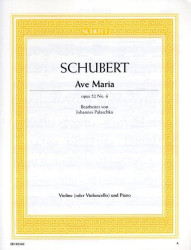 Franz Schubert: Ave Maria Opus 52/6 (noty na housle, klavír)