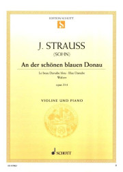 Johann Strauss Sohn: An der schönen blauen Donau op. 314 (noty na housle, klavír)
