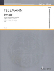 Georg Philipp Telemann: Sonate D-Dur TWV 41:D9 (noty na příčnou flétnu, klavír)
