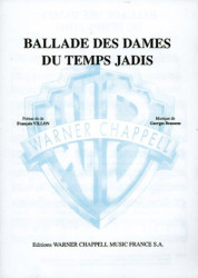 Georges Brassens: Ballade des Dames du Temps Jadis (noty na klavír, zpěv, akordy)