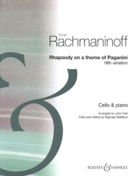 Sergej Rachmaninov: Rhapsody on a Theme of Paganini - 18th Variation (noty na violoncello, klavír)