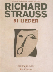 Richard Strauss: 51 Lieder - Medium or Low Voice (noty na klavír, zpěv)