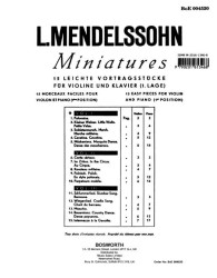 Arnold Ludwig Mendelssohn: Miniatures Vol.1 (noty na housle, klavír)