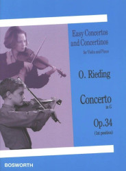 Oskar Rieding: Concerto in G Major Op. 34 (noty na housle, klavír)