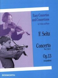 Friedrich Seitz: Concerto No. 2 in G Major Op.13 (noty na housle, klavír)
