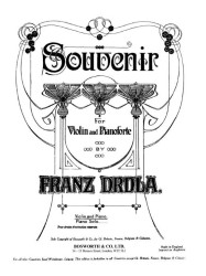 František Drdla: Souvenir (noty na housle, klavír)