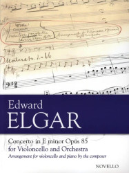 Edward Elgar: Concerto For Cello And Orchestra In E Minor Op.85 (noty na violoncello, klavír)