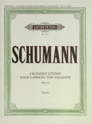 Robert Schumann: 6 Konzertetüden nach Capricen von Paganini op. 10 (noty na varhany)